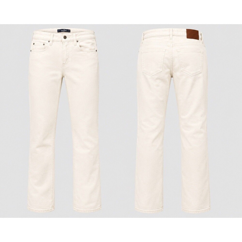 Hollister Mens Slim Straight Epic Flex Jeans White Size 28/34